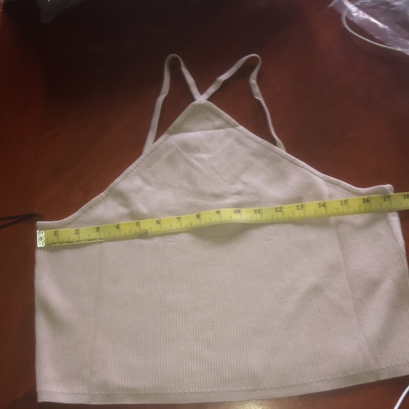 NWT H&M fifties crop top size XXl color - beige - Picture 13 of 16